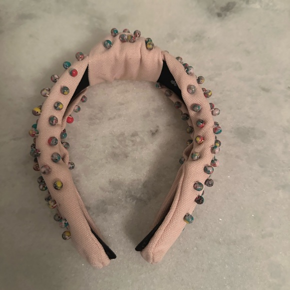 Lele Sadoughi Pink Confetti woven headband - Picture 5 of 5